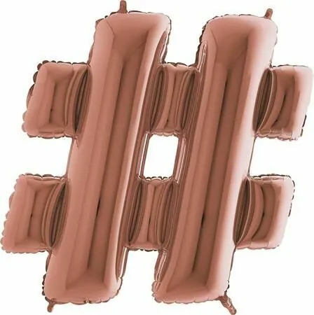 Hashtag符號玫瑰金