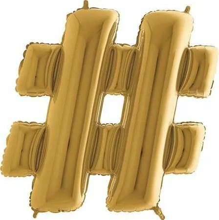 Hashtag符號金色