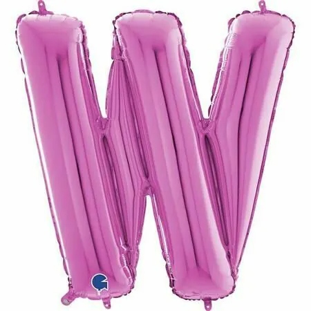 字母W桃粉
